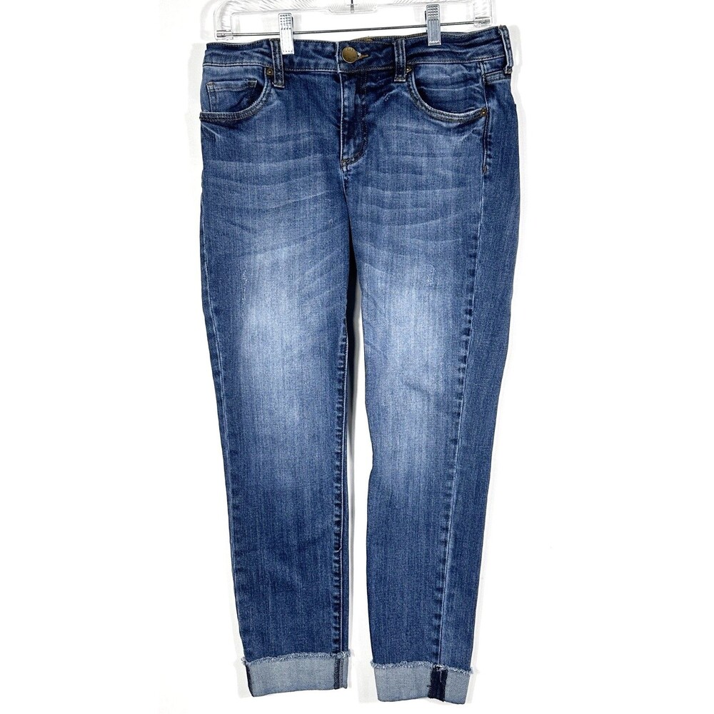 Kut From The Kloth Jeans Womens 6 Blue Katy High Rise Ankle Straight Leg 30x27